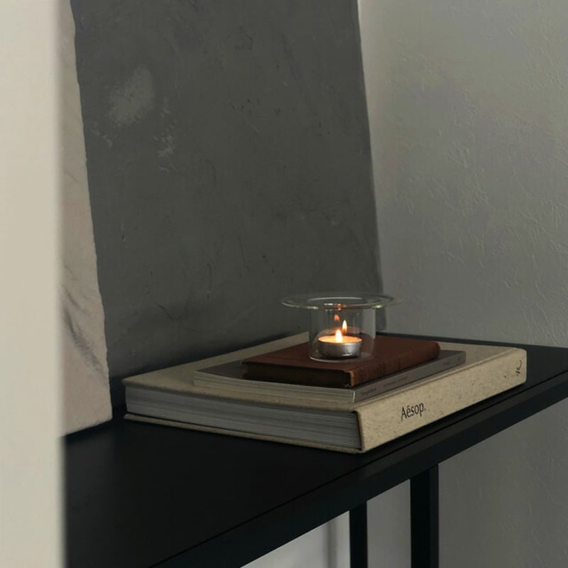 candle-03057 ガラス クリア キャンドル ホルダー | ART OF BLACK