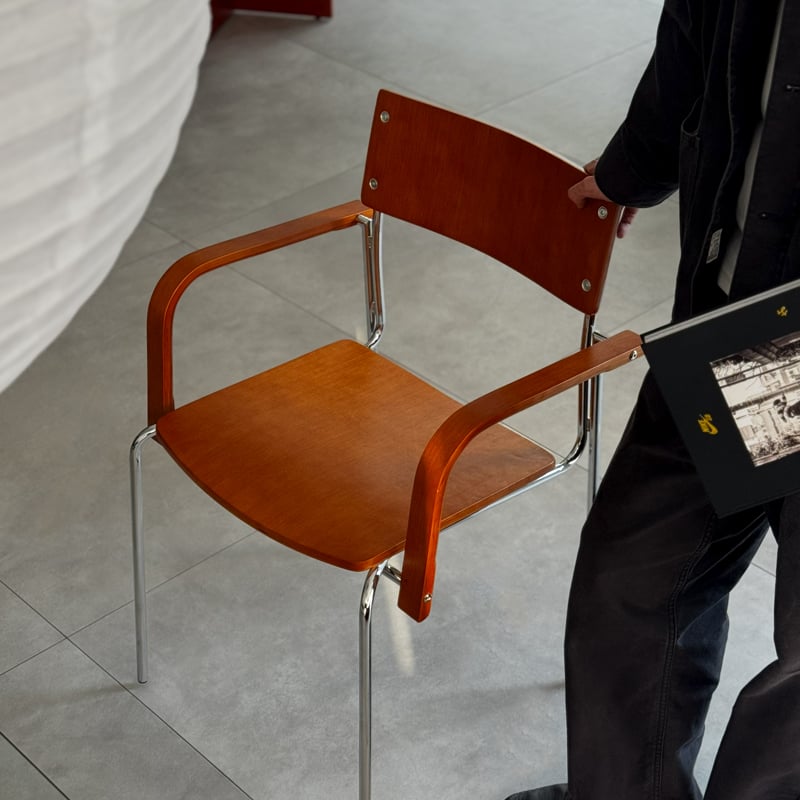 一部予約商品】 chair-03104 天然木 スクエアパネル ダイニング アーム