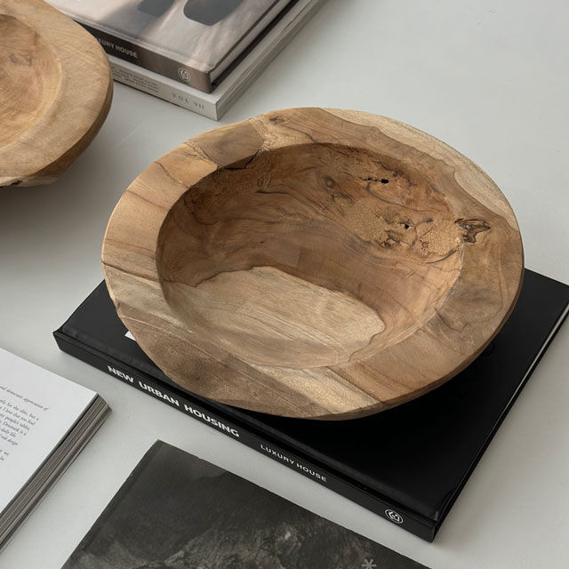 bowl-03008 天然チーク材 無垢 ウッド ラスティックボウル | ART bowl-03008 天然チーク材 無垢 ウッド ラスティックボウル | ART
