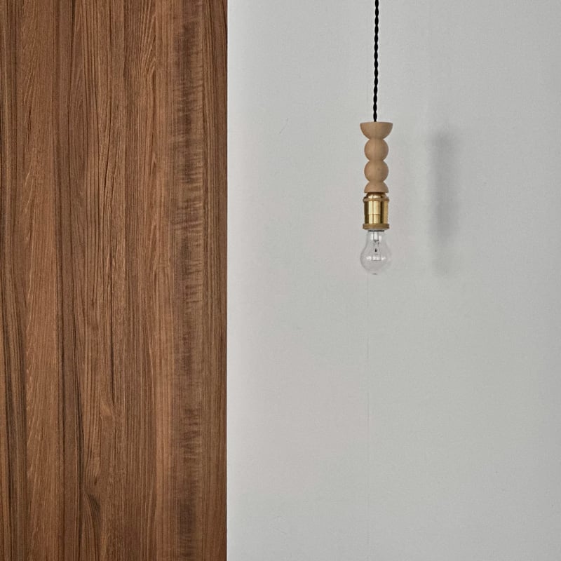 light-03276 ウッドパーツ 無塗装 真鍮ソケット ペンダントライト 口金