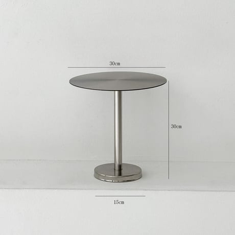 table-03183　ステンレス ラウンド ミニテーブル 直径30cm 高さ30cm
