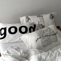 【一部予約商品】　pillowcase-03015　グラフィックデザイン ホワイト 枕カバー 1枚売り