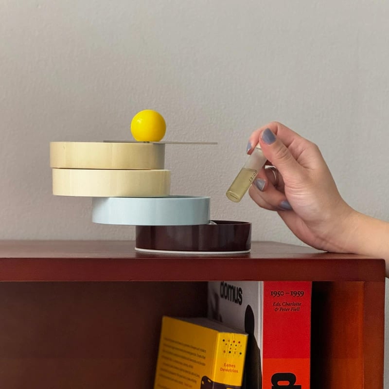 box-03062 蓋付き 回転 ラウンド小物ケース 4段 | ART OF BLACK