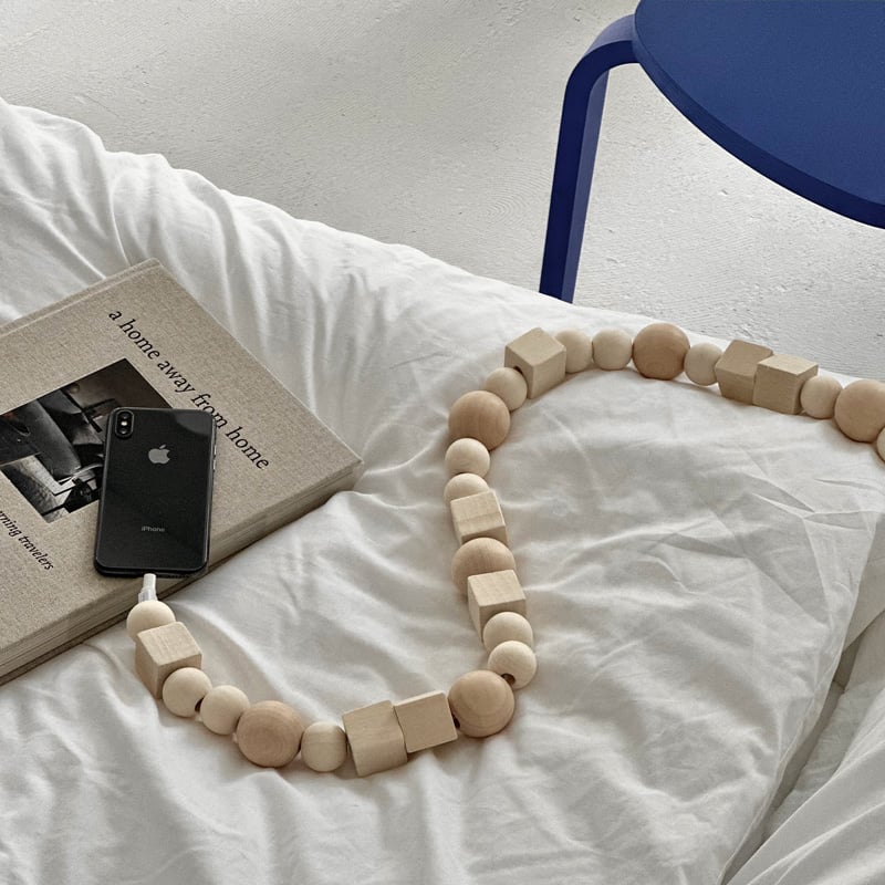 iphone-03026 ウッドパーツ コードジュエリー USB ライトニング