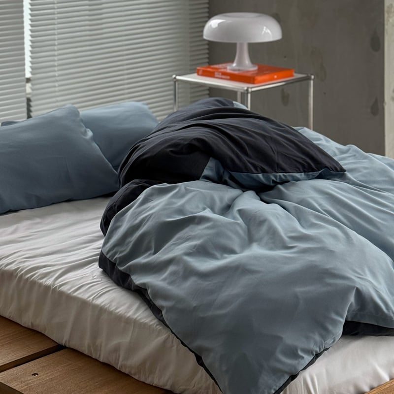 beddingsets-03103 navy×blue リバーシブル 布団カバーセット | A