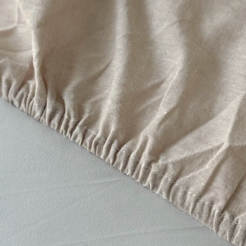 beddingsets-03091 Ecru × Mocha ストライプ 布団カバーセット |