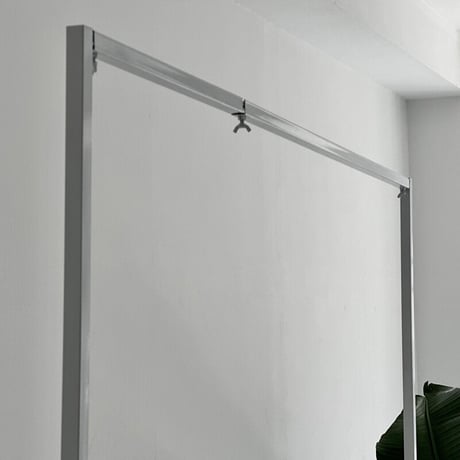 予約販売6月下旬～7月上旬頃発送予定　rack-03036　ホワイト アイアン ハンガーラック H200 W100/150 組み立て式
