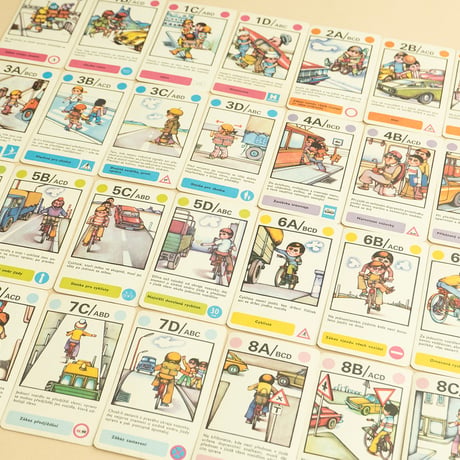 交通ルールカードゲーム　Kvarteto  フランティシェク・フォルティーン（Frantisek Foltyn）絵