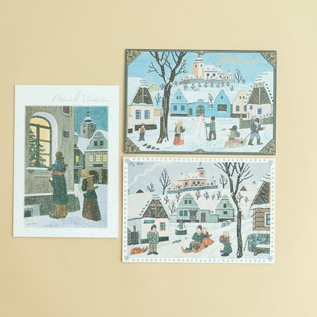 ヨゼフ・ラダ（Josef Lada）絵　クリスマスカード（大判・封筒付き）
