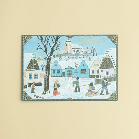 ヨゼフ・ラダ（Josef Lada）絵　クリスマスカード（大判・封筒付き）