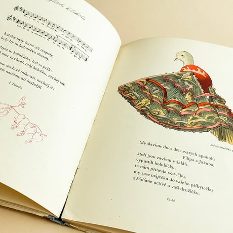 『Vyletela holubicka』　ボジェナ・ヴェイリホヴァー・ソラロヴァー（Bozena Vejrychova-Solarova）絵　1952年