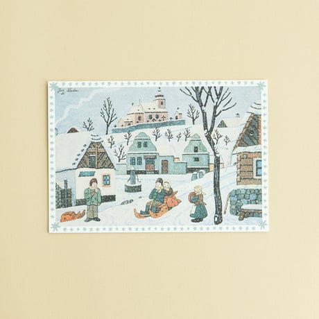 ヨゼフ・ラダ（Josef Lada）絵　クリスマスカード（大判・封筒付き）