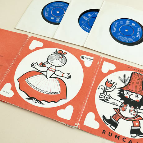 チェコスロヴァキア時代のレコード『Rumcajs』　ラデク・ピラシュ（Radek Pilar）絵　1969年