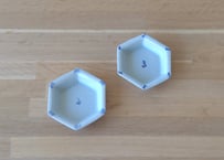大江憲一 染付六角小皿