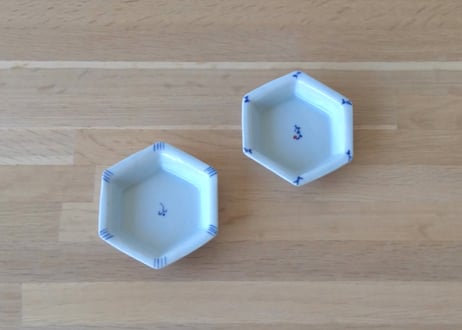 大江憲一 染付六角小皿