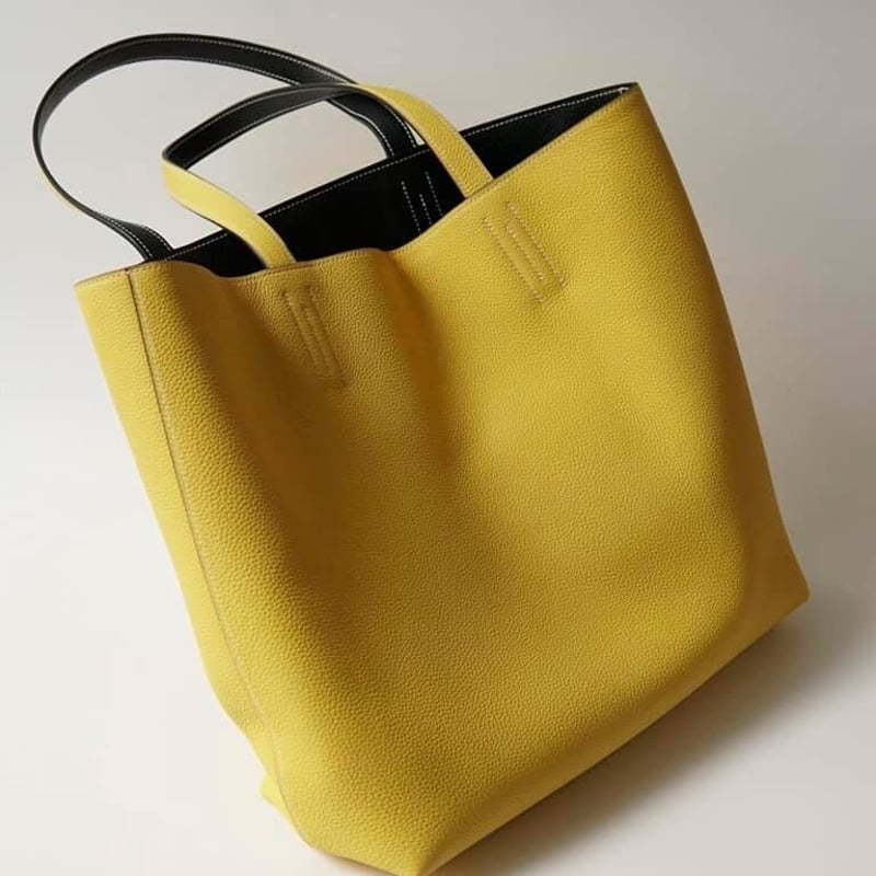 リバーシブルトートバッグ トゴレザー/黒－黄色 | PODADILINGO