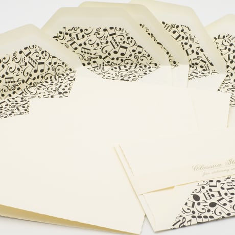 BSC515 ダブルカードセット「ミュージカル ノート」