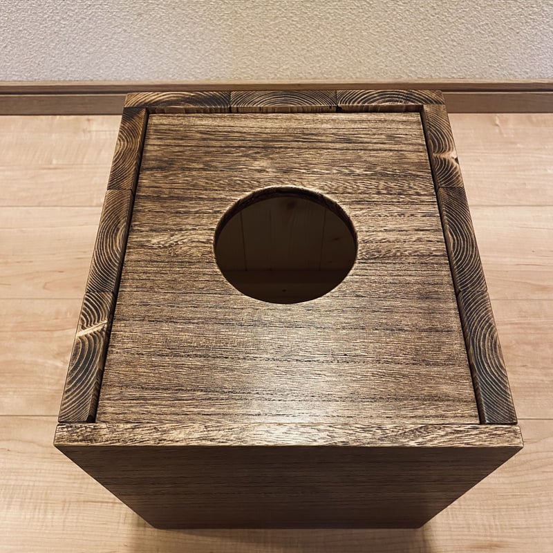 桐と無垢材のダストボックス ごみ箱 ゴミ箱 木製 無垢材 ウォルナット
