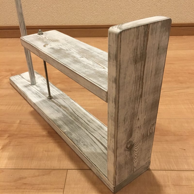 スパイスラック キッチンラック ペーパーホルダー シャビー 白