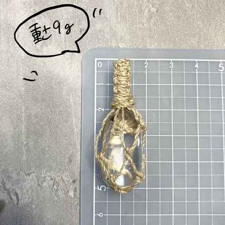 タンブル水晶　長丸型　ネックレス付き　summer sale
