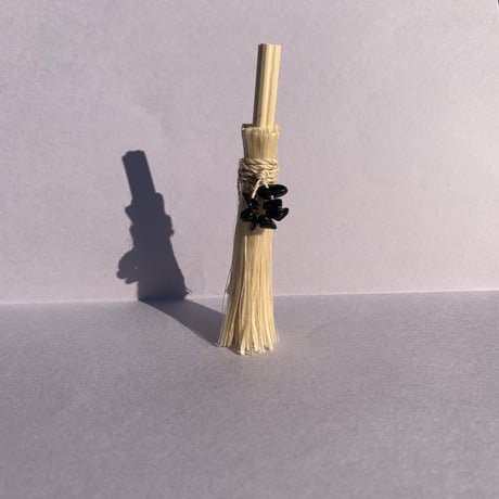 精麻　ほうき　黒曜石　クリアリング　浄化