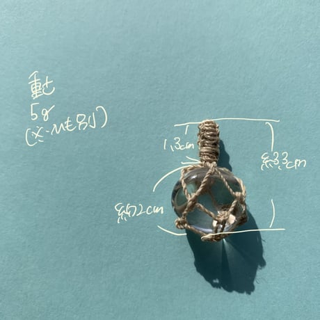 タンブル水晶　丸型　ネックレス付き　summer sale