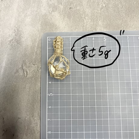 タンブル水晶　丸型　ネックレス付き　summer sale