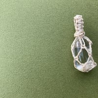 タンブル水晶　長丸型　ネックレス付き　summer sale