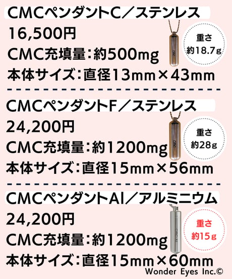 CMCペンダントC／0.5gステンレス