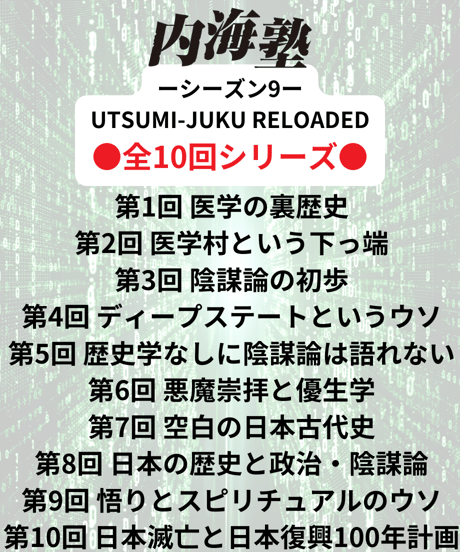 【講義テキストPDF＆動画視聴】内海聡の内海塾リローデッド第4回「ディープステートというウソ」