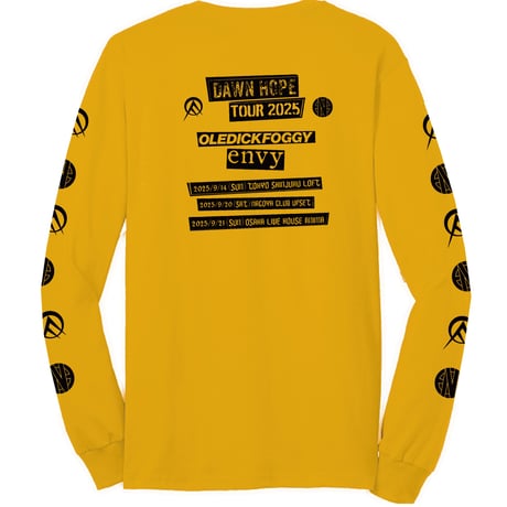 OLEDICKFOGGY x envy Tour Long Sleeve Shirts B Gold