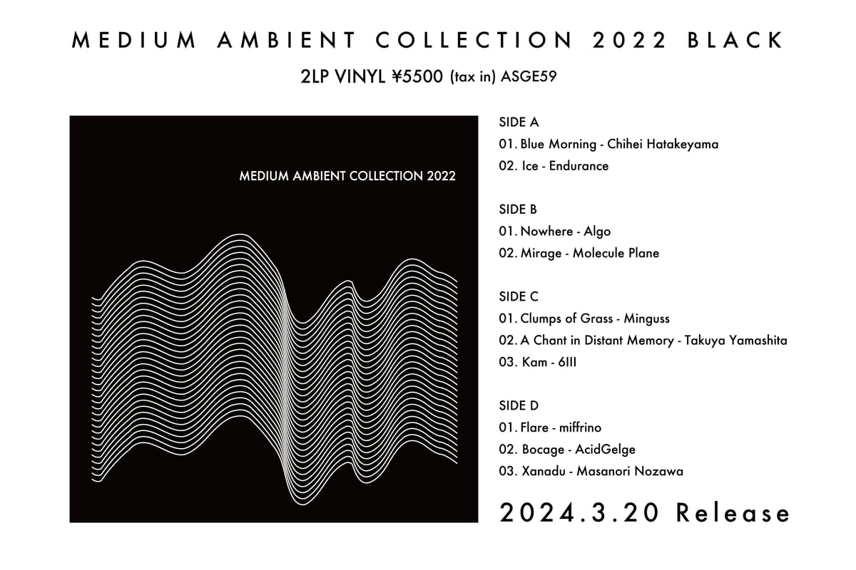 邦楽 MEDIUM AMBIENT COLLECTION 2022 2CD Amazon | MEDIUM AMBIENT COLLECTION 2022 WHITE（2LP) [Analog