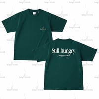 hungry records Label Logo T-shirt Green