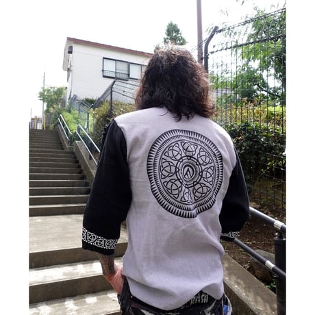 最終在庫！OLEDICKFOGGY x GARA「CAOTIC CRAPE T-SHIRTS」GRAY x BLACK