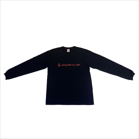 asayake no ato / LOGO Long sleeve T-shirts Black