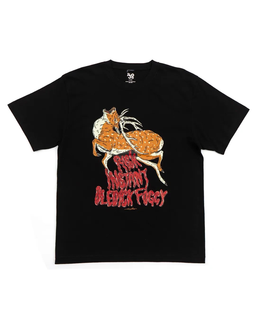 【値下げ】OLEDICKFOGGY グッズ OLEDICKFOGGY x INSTANT x RISK / Moose Tee Black