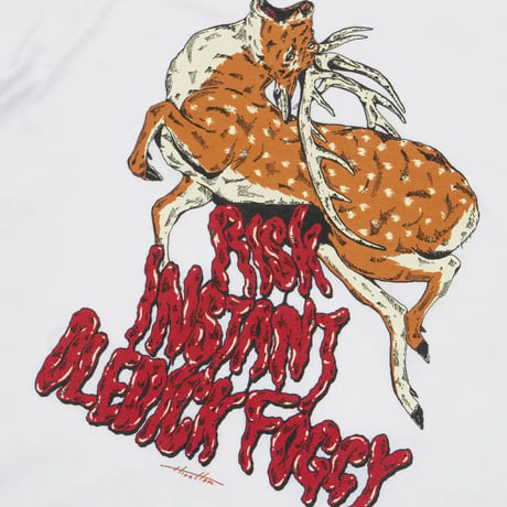 OLEDICKFOGGY x INSTANT x RISK / Moose Tee White