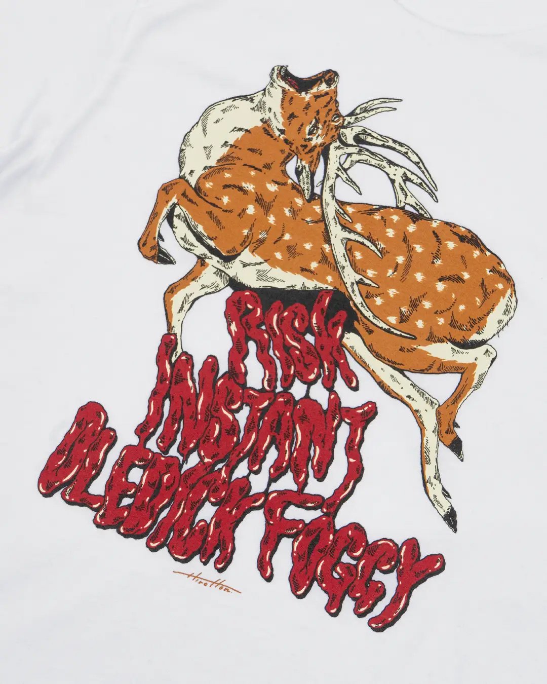 【値下げ】OLEDICKFOGGY グッズ OLEDICKFOGGY x INSTANT x RISK / Moose Tee White