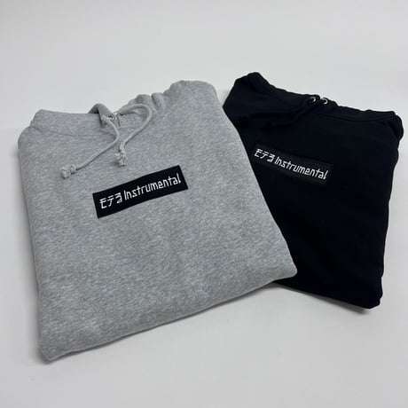 Marmalade butcher / "モテるInstrumental" embroidery patch Hoodie (Black)