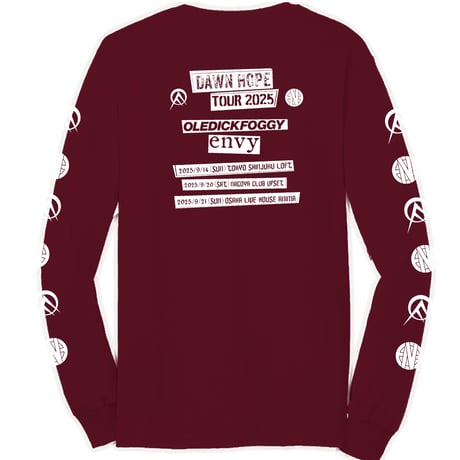 OLEDICKFOGGY x envy Tour Long Sleeve Shirts B Maroon