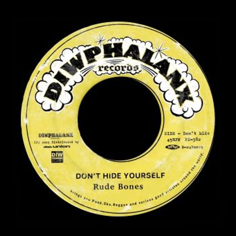 RUDEBONES Don't Hide Yourself 完全限定7inch | DIW P