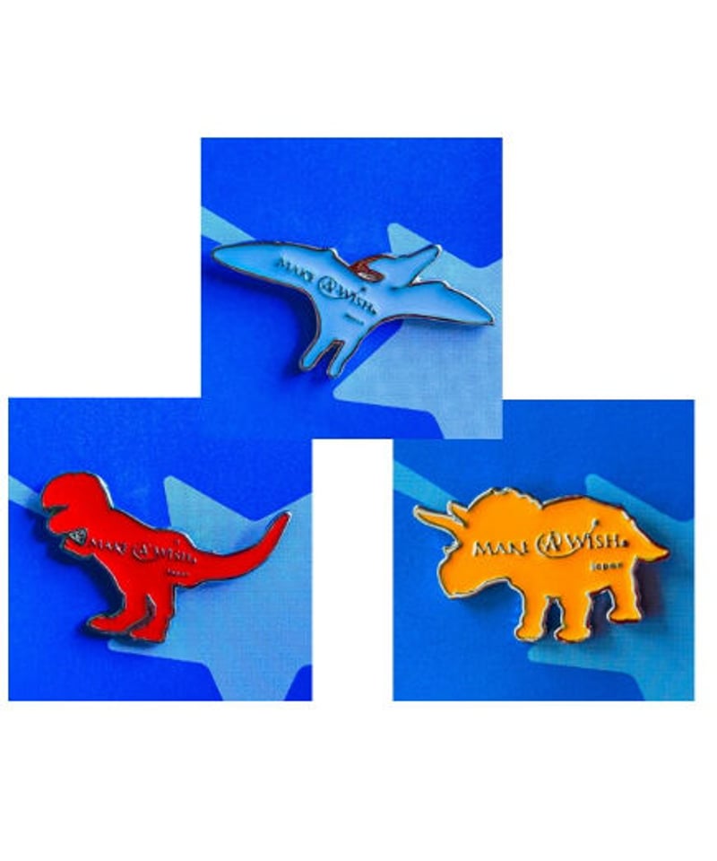 青い牛キャラクターピンバッジ 恐竜ピンバッジ（3種） | メイク・ア・ウイッシュ オブ