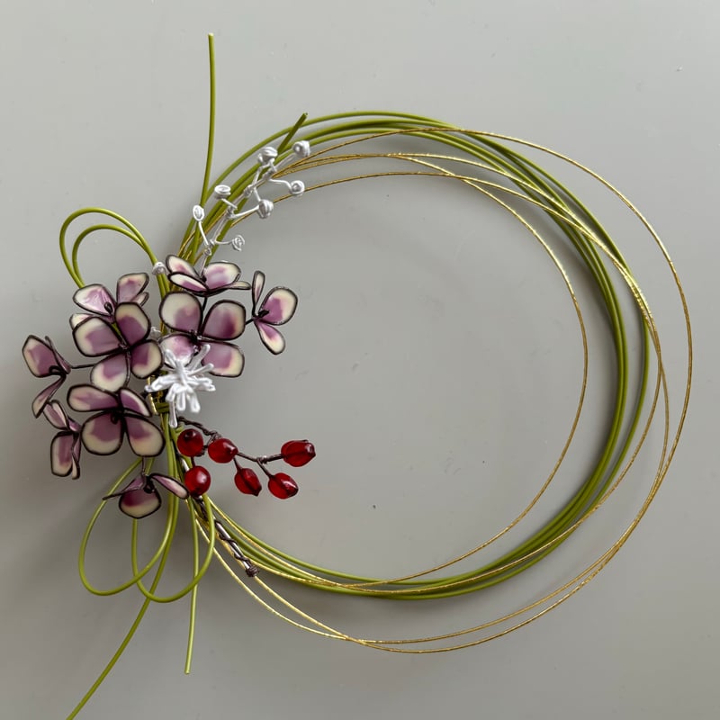 鶯色のお正月リース （おまかせ） | atelier karin