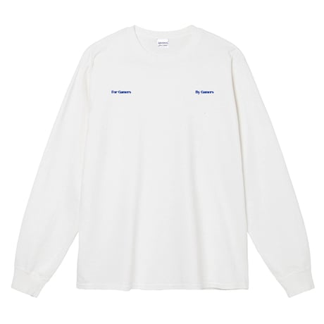For Gamers By Gamers L/S TEE"WHT"