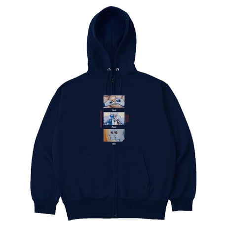 Planet ZIP HOODIE"NAVY"
