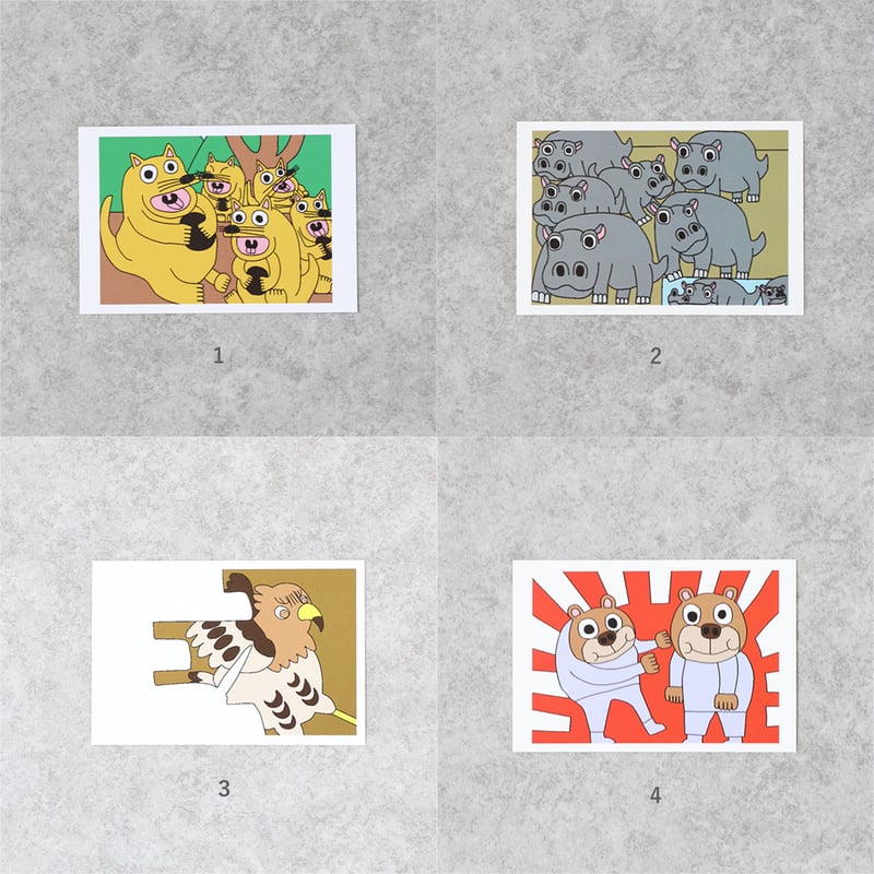 のほほんアニマルポストカード | はあと・フレンズ・ストア ONLINE SHOP