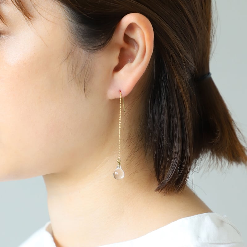 ギフト対応可】viivant アメリカンピアス・イヤリング（クリア） | は