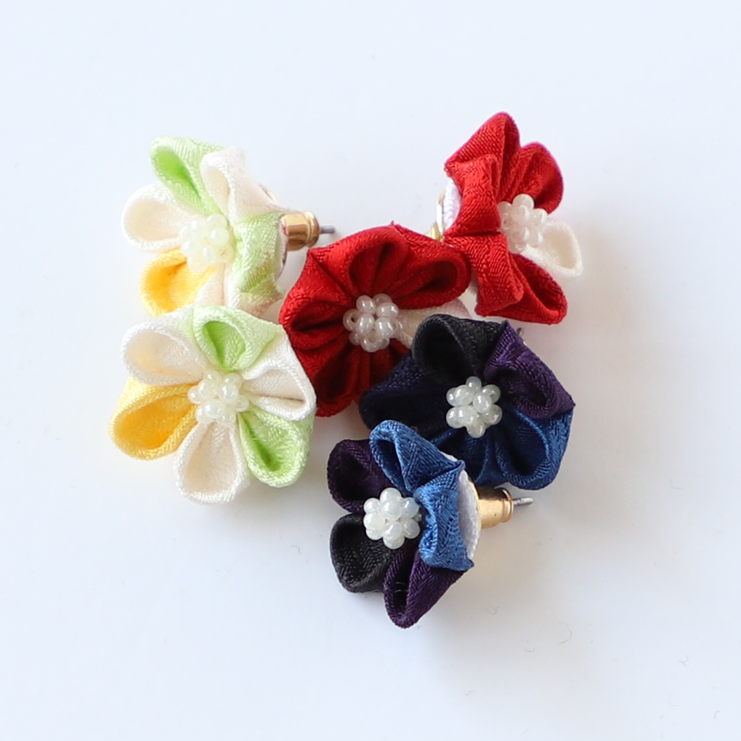 つまみ細工ピアス | はあと・フレンズ・ストア ONLINE SHOP