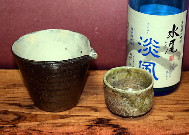 信楽焼 片口酒器or注器・穴窯ぐい呑みの２点 酒器揃え NO1 | うつわ物語