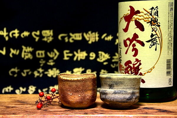 信楽焼 穴窯ぐい呑み・ぐい呑み2点セット NO5 | うつわ物語